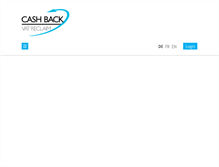 Tablet Screenshot of cashback.ch