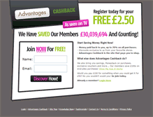 Tablet Screenshot of advantages.cashback.co.uk